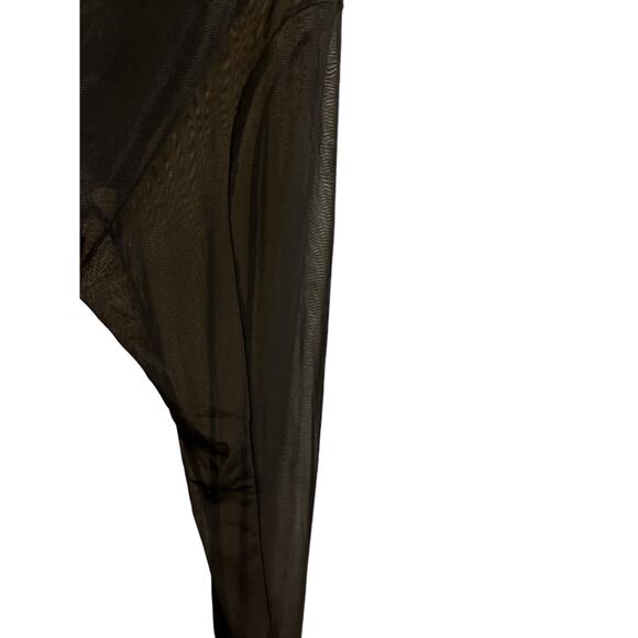 Panty lined Sheer Mesh Black Leggings - Picture 6 of 6